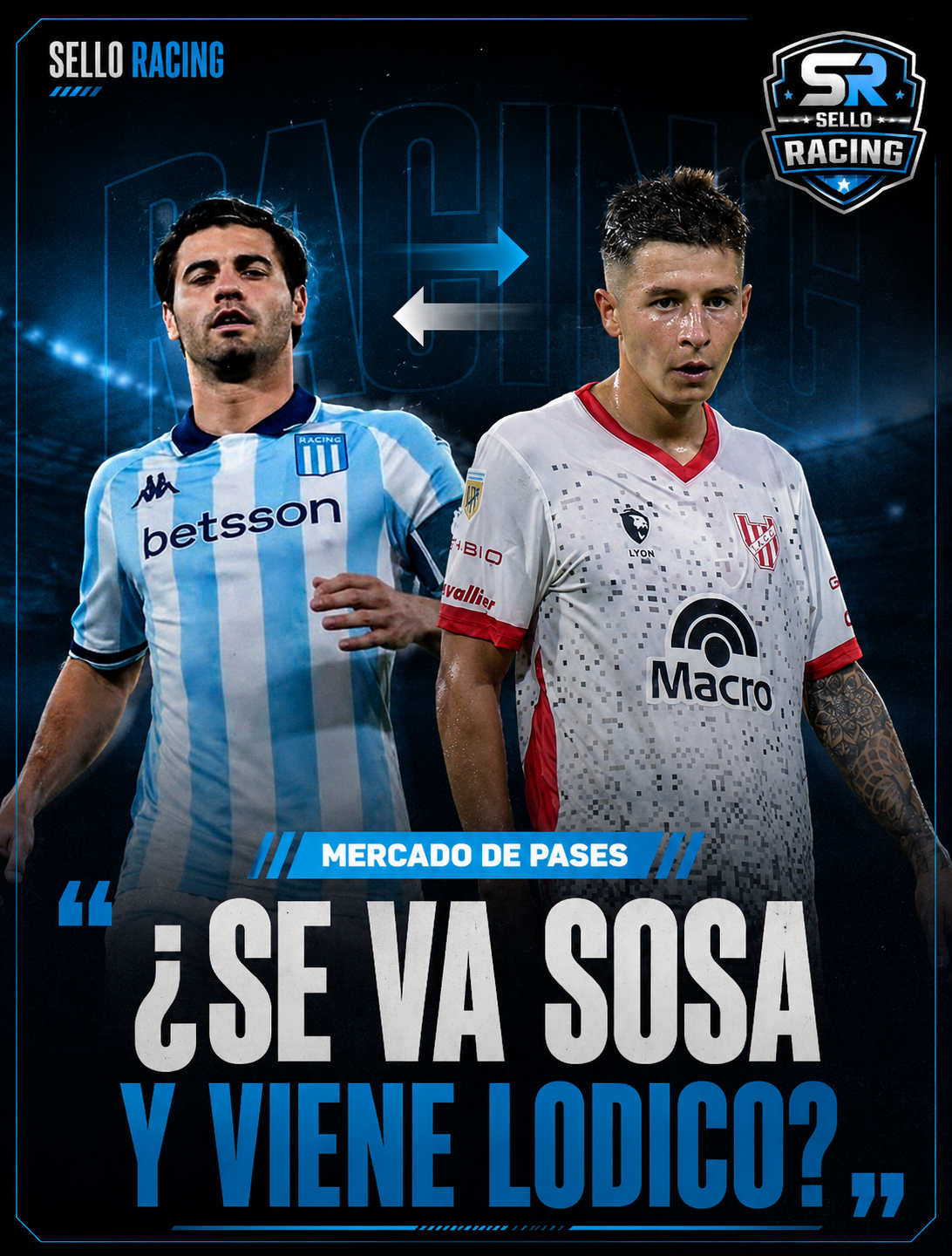 Mercado de pases en Racing: el futuro de Santiago Sosa y el interés por Gastón Lodico