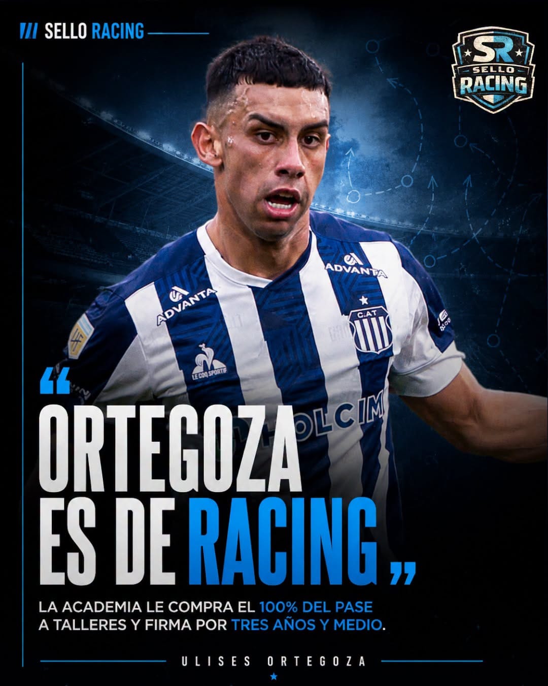 EL SEGUNDO EN LLEGAR: ULISES ORTEGOZA ES NUEVO REFUERZO DE RACING