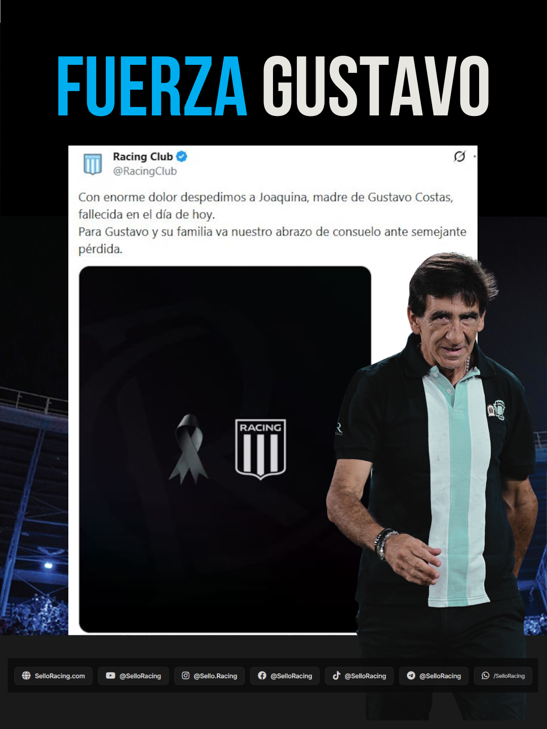 Duelo en la Academia: El fallecimiento de la madre de Gustavo Costas.