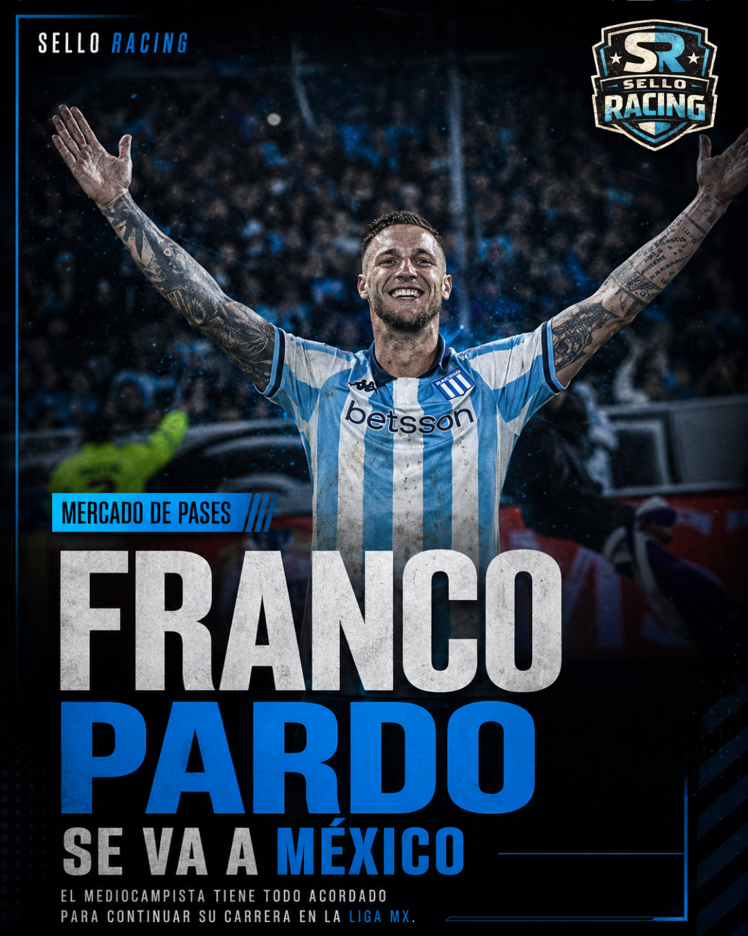 Franco Pardo, a un paso de irse de Racing a México